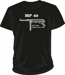 Triko motiv MP 40 černá