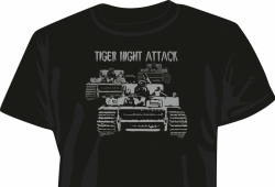 Tričko tiger noční útok detail - takytrika