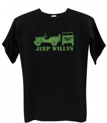 tričko Jeep Willys drawing